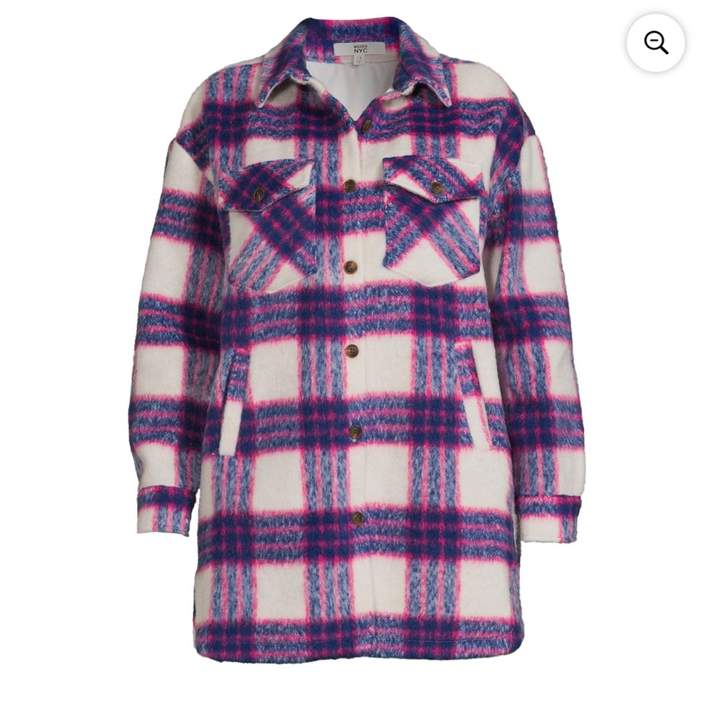 NWT Madden NYC Juniors Plaid Shacket